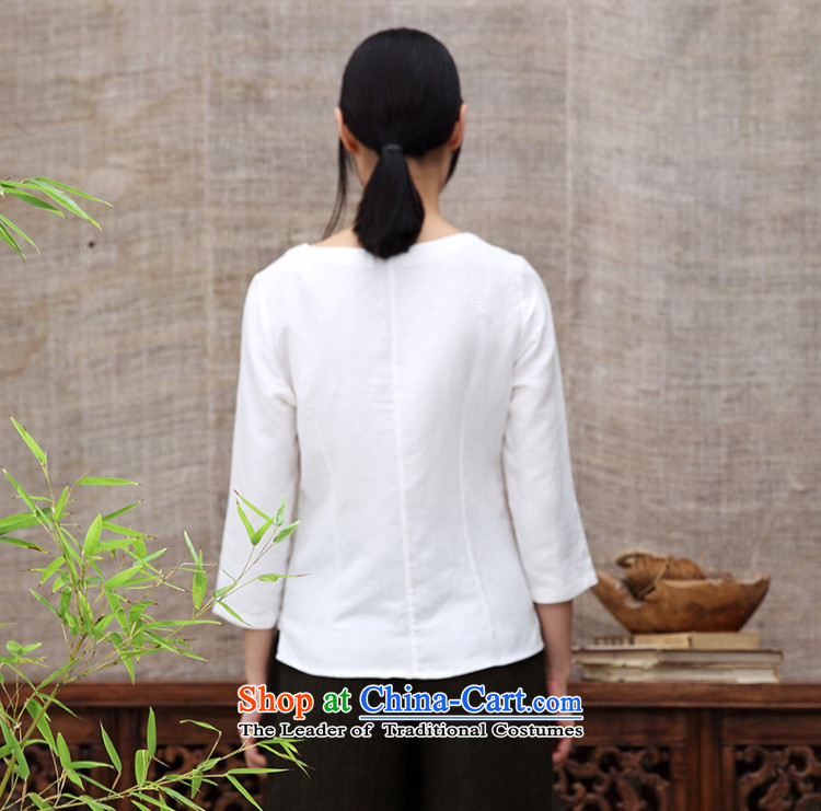 The original ink replace ethnic autumn cotton linen hand-painted Chinese long-sleeved T-shirt, forming the Han-female white M picture, prices, brand platters! The elections are supplied in the national character of distribution, so action, buy now enjoy more preferential! As soon as possible.