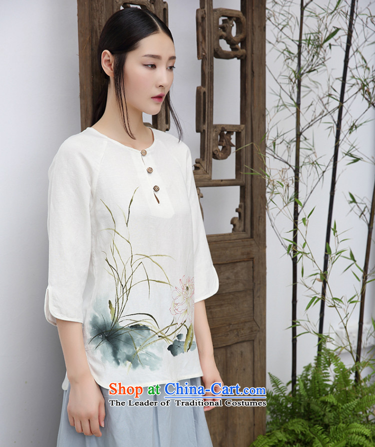 Replace the founding of autumn 2015 ink wind cotton linen hand-painted ladies casual relaxd cotton linen portrait master drawing literary arts rice white van M picture, prices, brand platters! The elections are supplied in the national character of distribution, so action, buy now enjoy more preferential! As soon as possible.