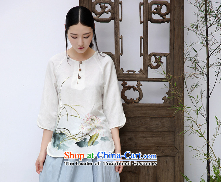 Replace the founding of autumn 2015 ink wind cotton linen hand-painted ladies casual relaxd cotton linen portrait master drawing literary arts rice white van M picture, prices, brand platters! The elections are supplied in the national character of distribution, so action, buy now enjoy more preferential! As soon as possible.