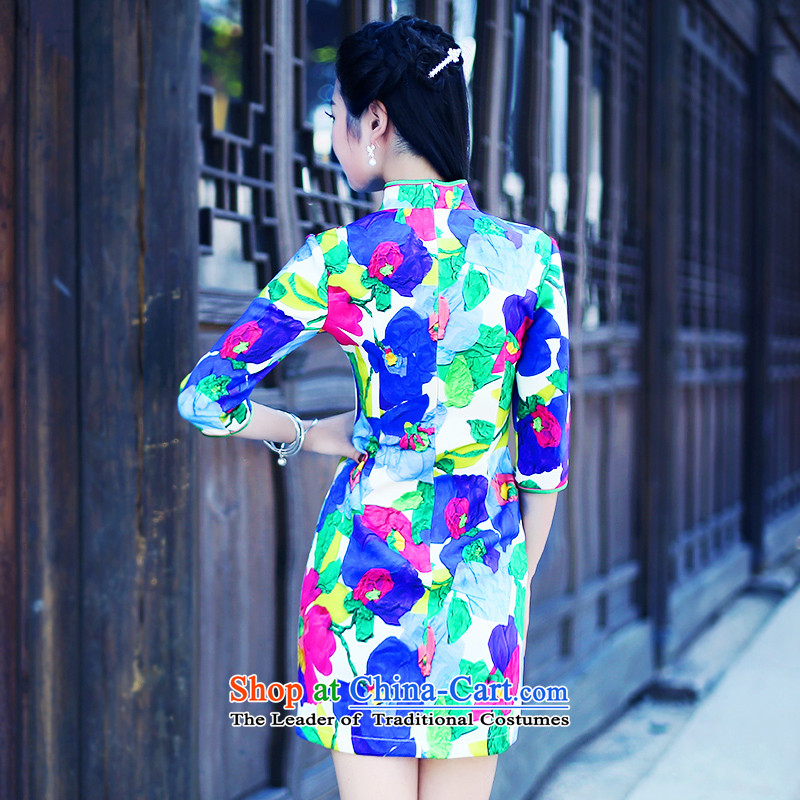 After a day of wind improved retro air layer qipao qipao spring 2015 new stylish in cuff dress suit S ruyi60176017 wind shopping on the Internet has been pressed.