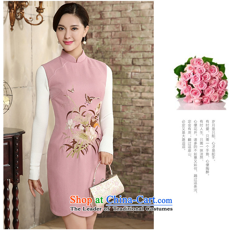 [Sau Kwun Tong] The Butterfly Dance 2015 Autumn replacing new irrepressible embroidery sleeveless qipao 2 Color Ms. optional QW5810 pink M picture, prices, brand platters! The elections are supplied in the national character of distribution, so action, buy now enjoy more preferential! As soon as possible.
