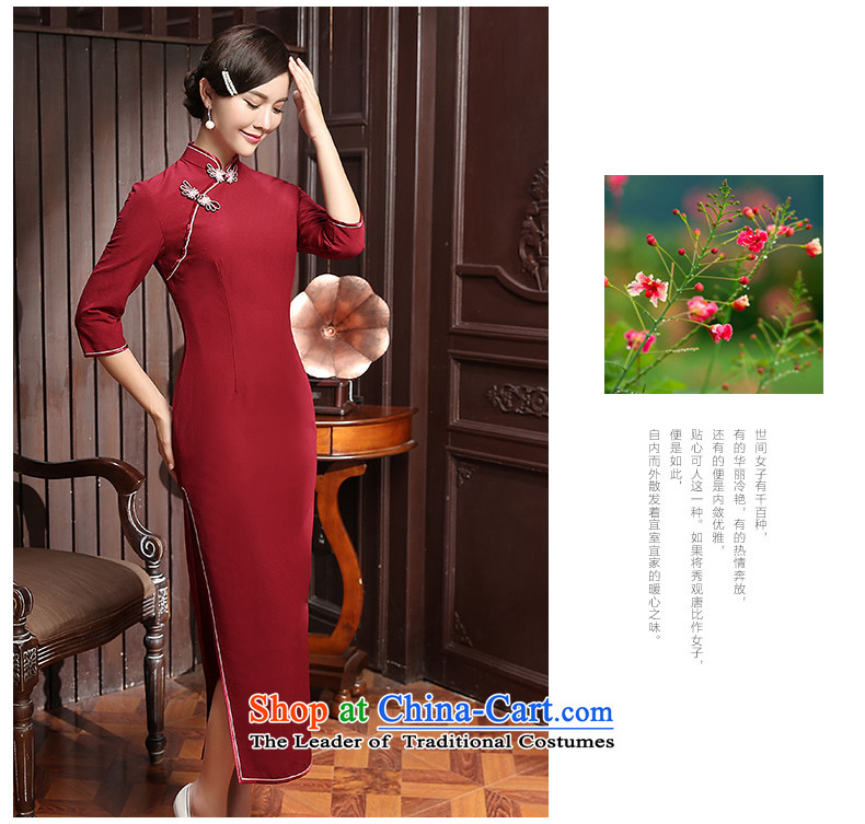[Sau Kwun Tong] It is autumn 2015 installed new lighter fashion, long-sleeved qipao and two-tone optional QZ5802 BLUE XL Photo, prices, brand platters! The elections are supplied in the national character of distribution, so action, buy now enjoy more preferential! As soon as possible.