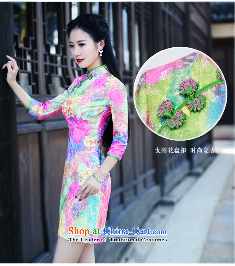 After a new wind loading in the autumn of 2015, retro look stylish improved cuff short of qipao improved skirt 6 029 6 029 suit XL Photo, prices, brand platters! The elections are supplied in the national character of distribution, so action, buy now enjoy more preferential! As soon as possible.