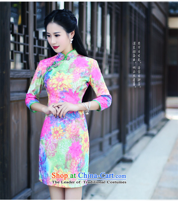 After a new wind loading in the autumn of 2015, retro look stylish improved cuff short of qipao improved skirt 6 029 6 029 suit XL Photo, prices, brand platters! The elections are supplied in the national character of distribution, so action, buy now enjoy more preferential! As soon as possible.