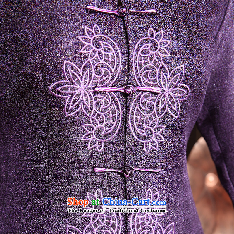 [Sau Kwun Tong] zi yi 2015 Autumn replacing new Tang blouses temperament Chinese improved female jackets TC5806 PURPLE XL, Sau Kwun Tong shopping on the Internet has been pressed.