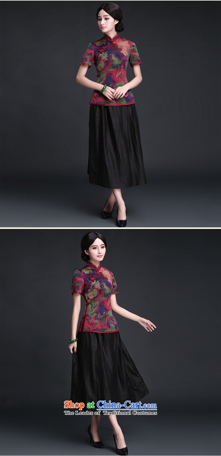 China Ethnic Women classic new ethnic retro summer Tang dynasty silk yarn tray clip cloud of incense Han-T-shirt suit L photo cheongsam, prices, brand platters! The elections are supplied in the national character of distribution, so action, buy now enjoy more preferential! As soon as possible.