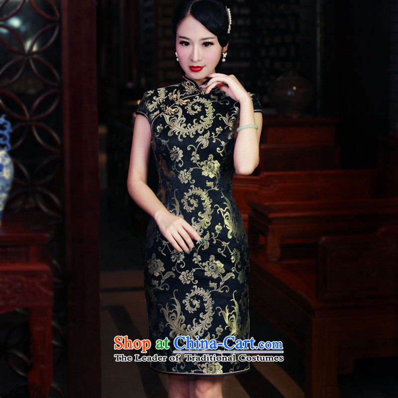 After a day of wind new Fall Classic 2015 improved leisure short qipao Stylish retro dresses dress suit , L, Ruyi 5630 5630 wind shopping on the Internet has been pressed.
