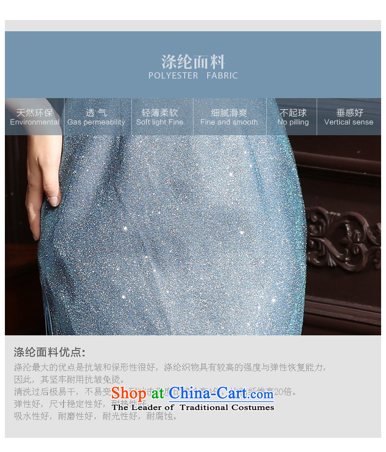 [Sau Kwun Tong] 2015 Autumn load new crystal, lace stitching minimalist pure color long qipao QZ5803 SUIT XL Photo, prices, brand platters! The elections are supplied in the national character of distribution, so action, buy now enjoy more preferential! As soon as possible.