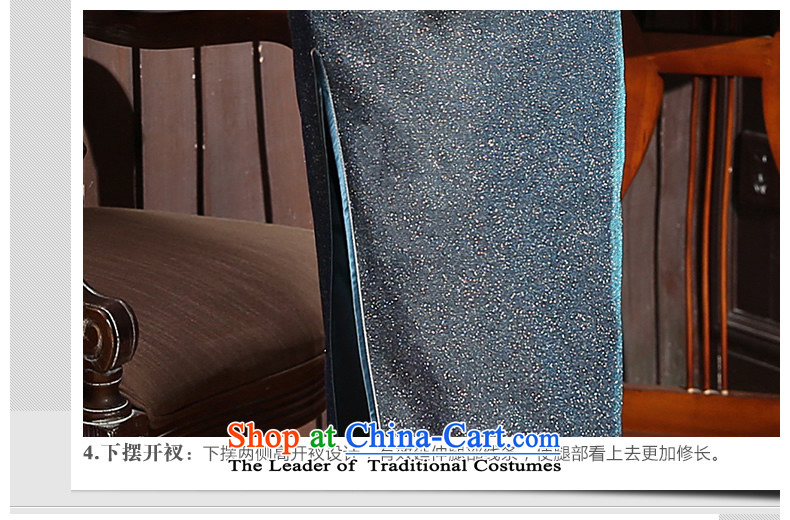 [Sau Kwun Tong] 2015 Autumn load new crystal, lace stitching minimalist pure color long qipao QZ5803 SUIT XL Photo, prices, brand platters! The elections are supplied in the national character of distribution, so action, buy now enjoy more preferential! As soon as possible.