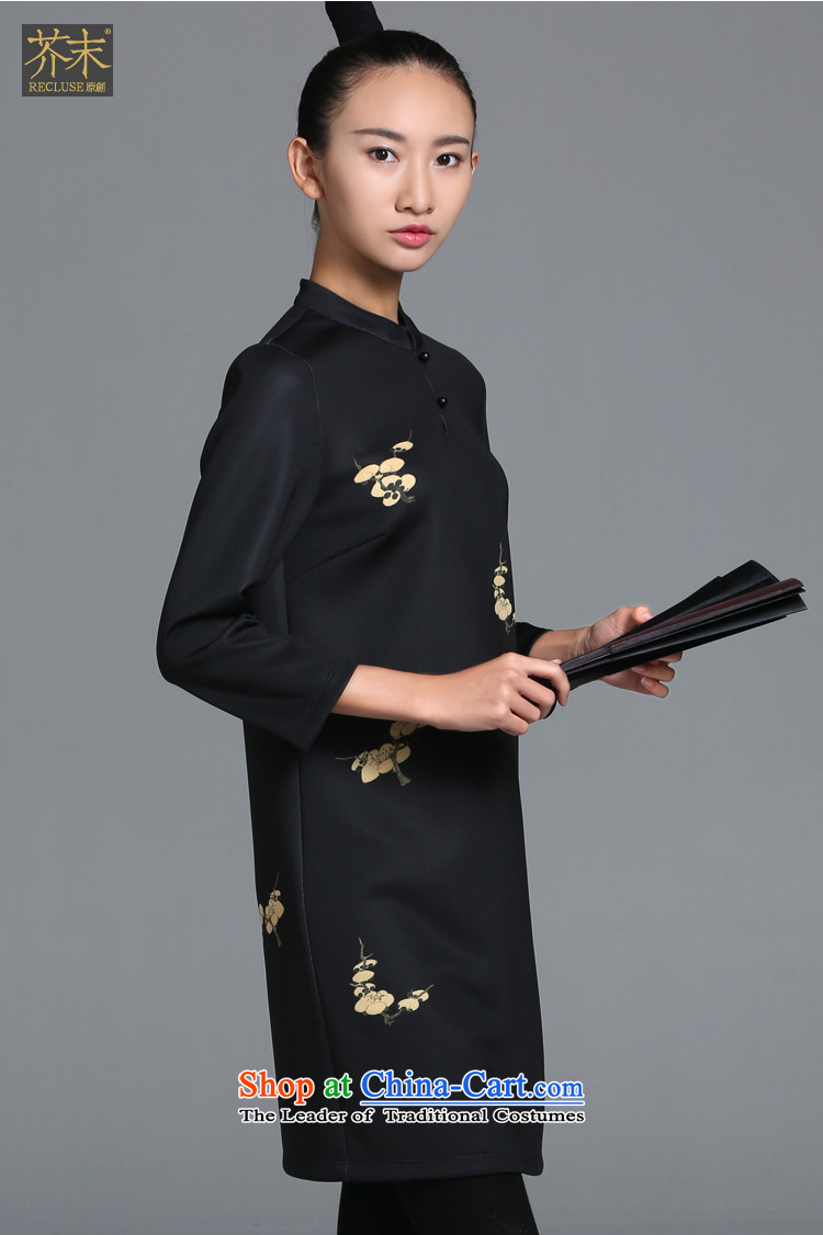 【 mustard original health flowers/New Chinese small collar dress girls improved qipao designer brands autumn new stamp spot L pictures, prices, brand platters! The elections are supplied in the national character of distribution, so action, buy now enjoy more preferential! As soon as possible.