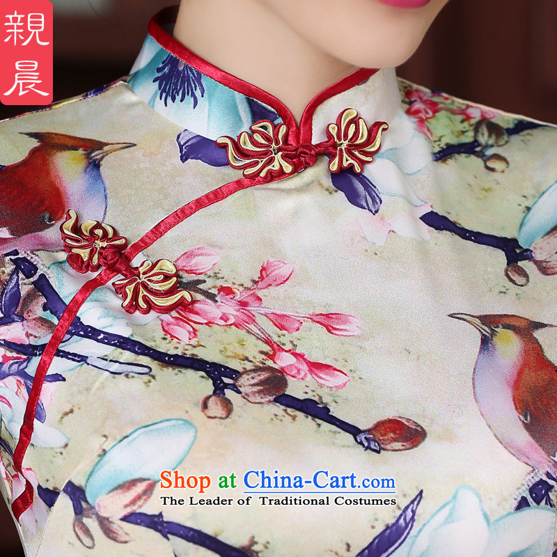 The pro-am new improved QIPAO) 2015 summer short-to-day, Chinese cheongsam dress large antique dresses short, XL, pro-am , , , shopping on the Internet