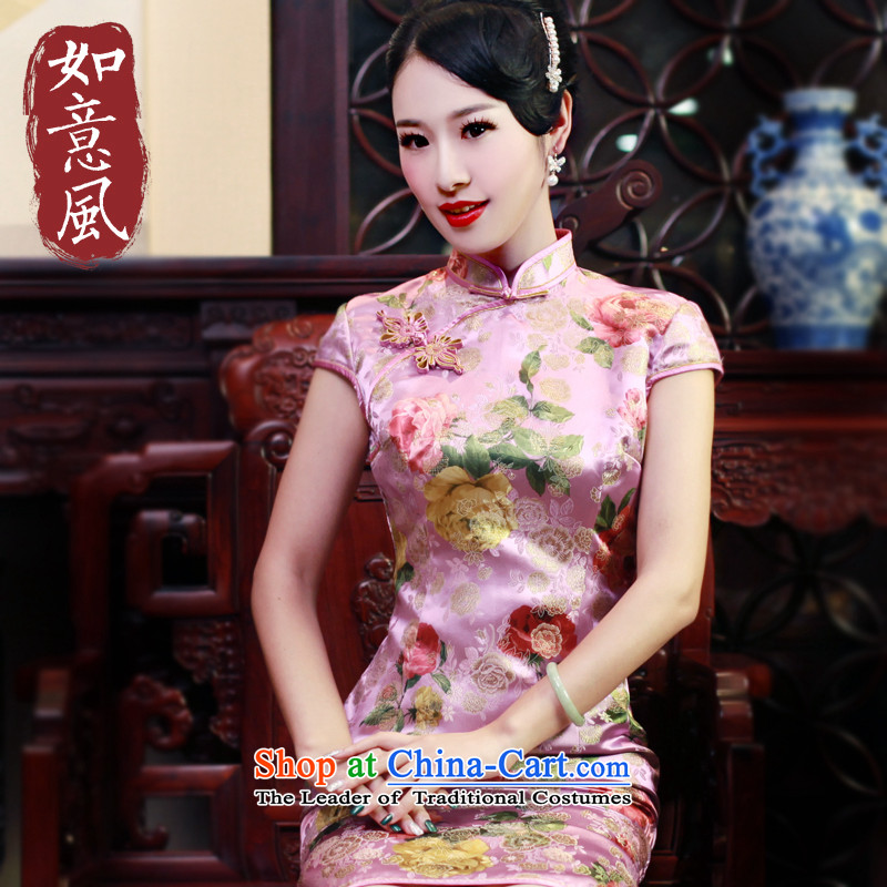 After a new 2015 qipao wind load improved cheongsam dress in spring and autumn of qipao gown retro high artoon the suit , L, Ruyi artoon the wind has been pressed shopping on the Internet