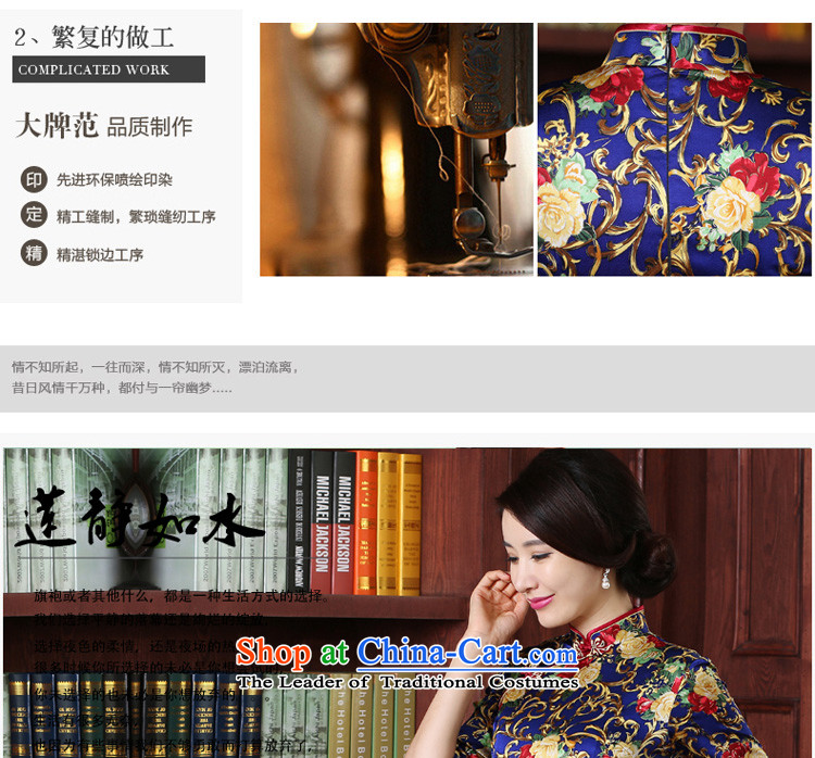 The pro-am New Silk Cheongsam short of the summer and autumn of 2015, with daily retro silk dresses in the Chinese short-sleeved) 2XL Photo, prices, brand platters! The elections are supplied in the national character of distribution, so action, buy now enjoy more preferential! As soon as possible.