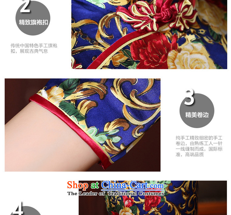 The pro-am New Silk Cheongsam short, 2015 Ms. summer daily silk cheongsam dress antique Chinese dresses in cuff 2XL Photo, prices, brand platters! The elections are supplied in the national character of distribution, so action, buy now enjoy more preferential! As soon as possible.