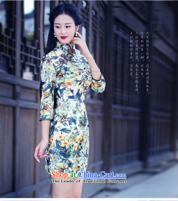 After a day of Wind China wind in 2015 Stamp cuff cheongsam dress Stylish retro fitted female qipao spring and autumn 6020 6020 Suit M picture, prices, brand platters! The elections are supplied in the national character of distribution, so action, buy now enjoy more preferential! As soon as possible.