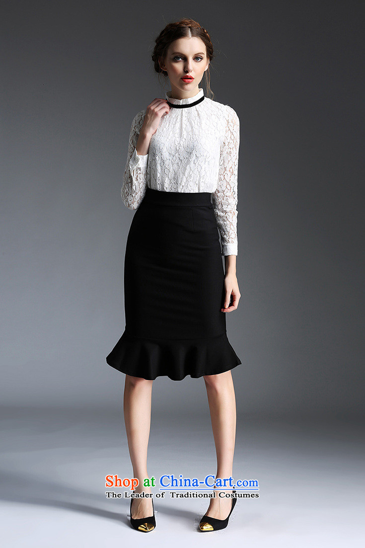 The Black Butterfly 2015 Autumn new collar, long-sleeved shirt + lace crowsfoot package and step-body skirt two kits for women picture color M brand, prices, picture platters! The elections are supplied in the national character of distribution, so action, buy now enjoy more preferential! As soon as possible.