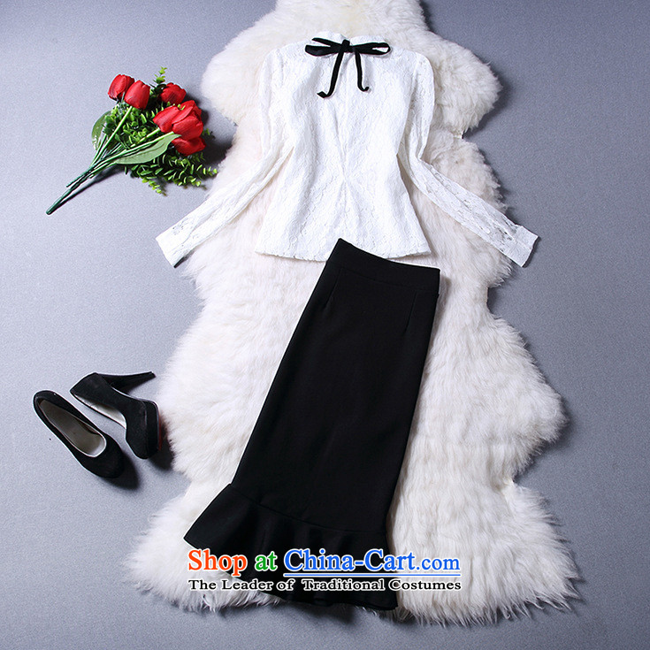 The Black Butterfly 2015 Autumn new collar, long-sleeved shirt + lace crowsfoot package and step-body skirt two kits for women picture color M brand, prices, picture platters! The elections are supplied in the national character of distribution, so action, buy now enjoy more preferential! As soon as possible.