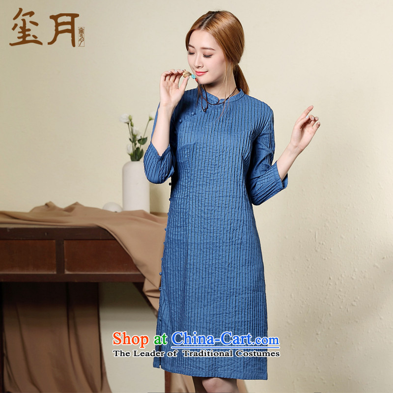 The seal on the original elegant arts cotton linen cheongsam dress autumn loose 7-day short-sleeved blouses cheongsam dress RED M seal decreased by , , , shopping on the Internet