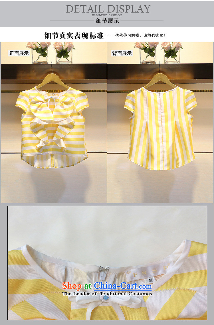 Only the 2015 summer attire vpro new European and American women billowy flounces short-sleeved T-shirt female T-shirt streaks H1203503__LW_NL__Yellow Stripe S picture, prices, brand platters! The elections are supplied in the national character of distribution, so action, buy now enjoy more preferential! As soon as possible.