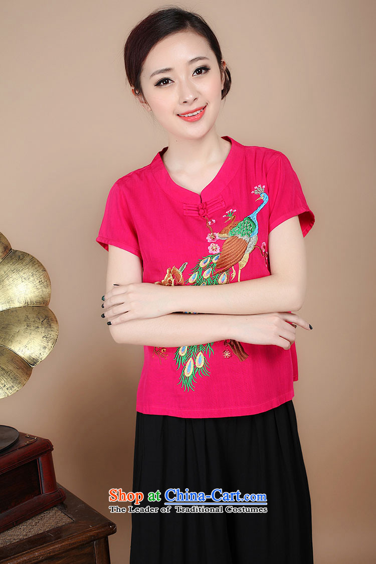 Mr Ronald decorated in 2015 Cotton embroidery Tang dynasty V-Neck short-sleeved T-shirt, two sets of load pants can sell blue packaged XXXL picture, prices, brand platters! The elections are supplied in the national character of distribution, so action, buy now enjoy more preferential! As soon as possible.