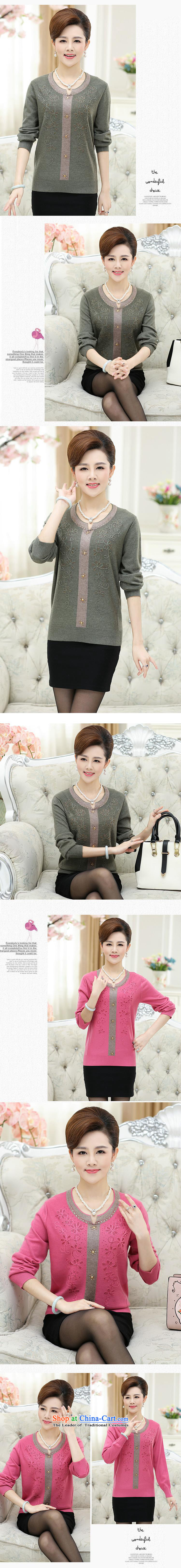 Ya-ting and fashion boutiques in 2015 replacing autumn load older mother long-sleeved T-shirt with the middle-aged women ironing drill pure color knitting sweater female green loose XXL picture, prices, brand platters! The elections are supplied in the national character of distribution, so action, buy now enjoy more preferential! As soon as possible.