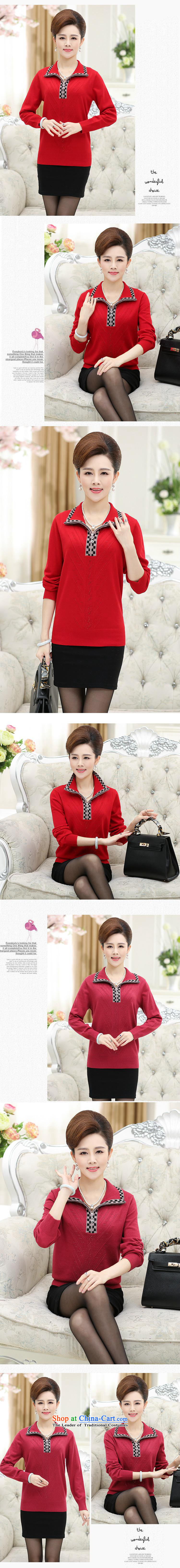 Ya-ting stylish shops fall in New Older Women Lapel Knitted Shirt long-sleeved T-shirt middle-aged women T-shirt with large blue Mother 125 pictures, prices, brand platters! The elections are supplied in the national character of distribution, so action, buy now enjoy more preferential! As soon as possible.