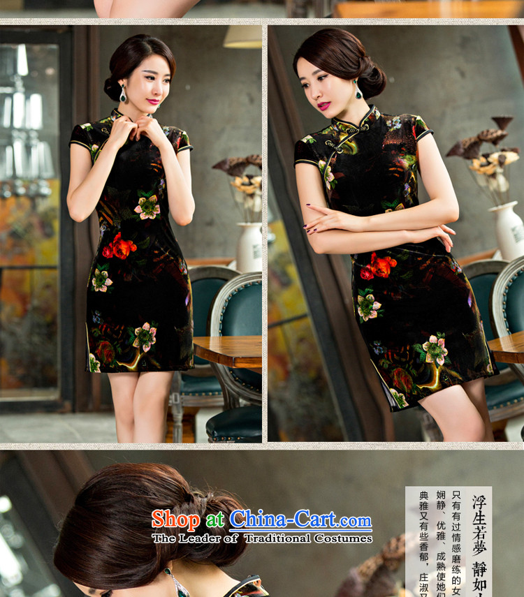 Replace wedding upscale Gold Mother velvet cheongsam dress the summer and autumn of 2015 the new dresses short of pro-morning picture color pictures, prices, 2XL brand platters! The elections are supplied in the national character of distribution, so action, buy now enjoy more preferential! As soon as possible.