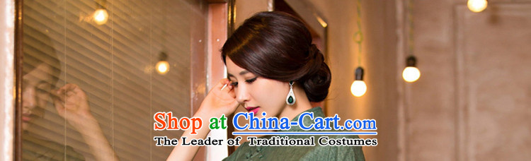 The cross-sa 2015 Autumn load increase green retro cheongsam dress new improved cheongsam dress 7 cuff linen arts 7 Cuff T11007 GREEN S picture, prices, brand platters! The elections are supplied in the national character of distribution, so action, buy now enjoy more preferential! As soon as possible.