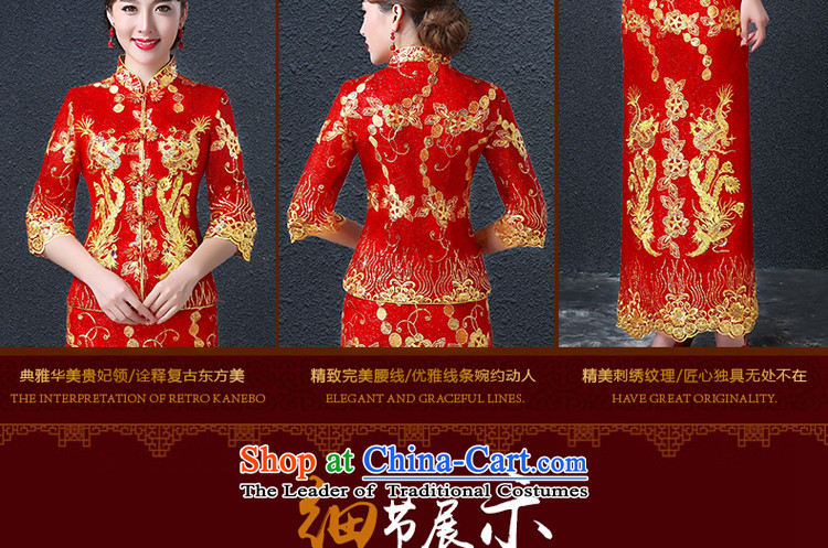 Hillo XILUOSHA) Lisa (bride bows services fall, Wedding Dress long red dragon use marriage qipao gown bows chinese red color M brand, prices, picture platters! The elections are supplied in the national character of distribution, so action, buy now enjoy more preferential! As soon as possible.