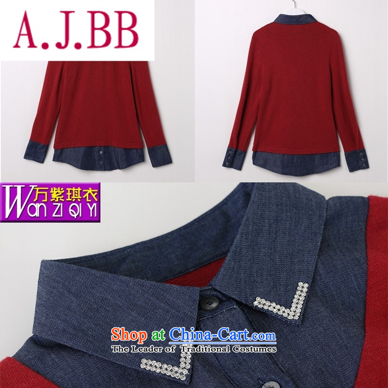 Ya-ting and fashion boutiques, forming the Netherlands fall female Internet long-sleeved T-shirt girls wearing clothes red t-shirt foreign trade cargo M,a.j.bb,,, shopping on the Internet