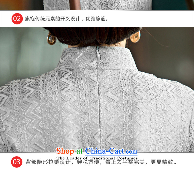 The pro-am long in the spring and autumn cuff lace new products Sau San, national retro long skirt daily improved cheongsam dress Silver Gray L picture, prices, brand platters! The elections are supplied in the national character of distribution, so action, buy now enjoy more preferential! As soon as possible.