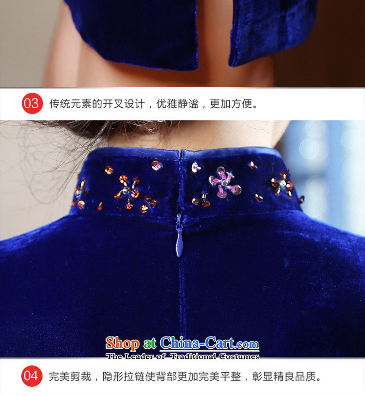 Wedding wedding dresses mother replacing Kim velvet older new short of 2015 Summer female blue 4XL Photo, prices, brand platters! The elections are supplied in the national character of distribution, so action, buy now enjoy more preferential! As soon as possible.