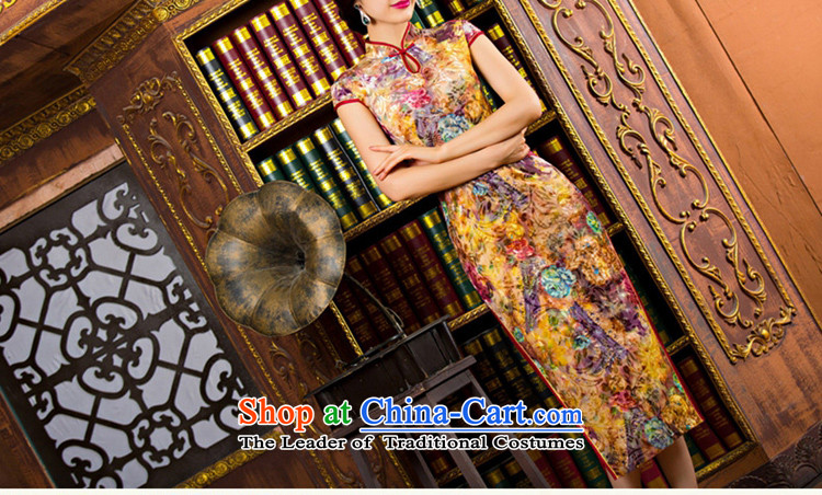 The cross-sa bustling 2015 autumn and winter scouring pads in older qipao Kim dress daily retro improved cheongsam dress mother replacing cheongsam dress in red S pictures T01, prices, brand platters! The elections are supplied in the national character of distribution, so action, buy now enjoy more preferential! As soon as possible.