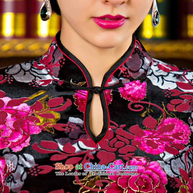The cross-sa bustling 2015 autumn and winter scouring pads in older qipao Kim dress daily retro improved cheongsam dress mother replacing cheongsam dress in red , the T01 Yee-sa , , , shopping on the Internet