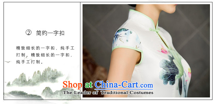 Yuan of water fall 2015 Ms. long cheongsam with retro look long cheongsam dress new improved cheongsam dress M10016 White M picture, prices, brand platters! The elections are supplied in the national character of distribution, so action, buy now enjoy more preferential! As soon as possible.
