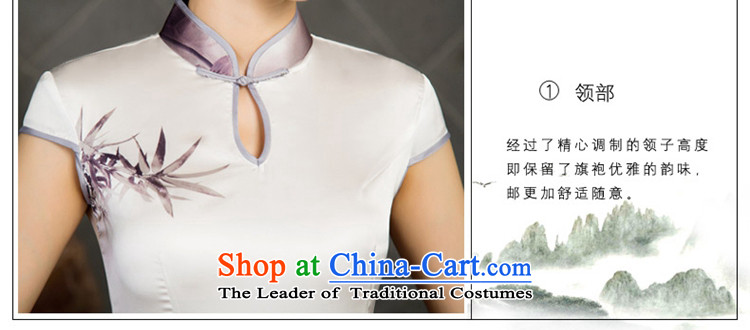Yuan of autumn 2015 load smoke bamboo cheongsam long elegance. Long cheongsam dress new temperament cheongsam dress M11025 White XL Photo, prices, brand platters! The elections are supplied in the national character of distribution, so action, buy now enjoy more preferential! As soon as possible.