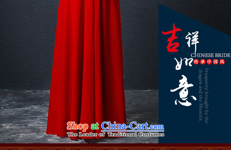 Hillo XILUOSHA) Lisa (bride qipao autumn wedding dress Chinese bows chief) cuff cheongsam dress retro red new 2015 RED M picture, prices, brand platters! The elections are supplied in the national character of distribution, so action, buy now enjoy more preferential! As soon as possible.