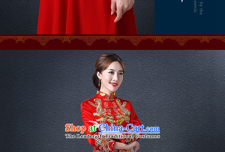 Hillo XILUOSHA) Lisa (qipao long-sleeved new marriage qipao 2015 Autumn bride services stylish welcome drink qipao long wedding dress red L picture, prices, brand platters! The elections are supplied in the national character of distribution, so action, buy now enjoy more preferential! As soon as possible.