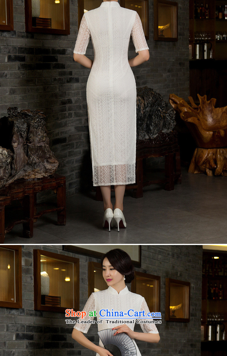 The five senses Figure Boxed New Long autumn qipao retro arts lace long qipao Sau San sexy dresses graceful white wedding dress red L picture, prices, brand platters! The elections are supplied in the national character of distribution, so action, buy now enjoy more preferential! As soon as possible.