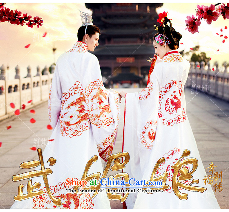 Time Syrian Fan Bing Bing ancient clothing with embroidered dragon embroidered on white Empress Wu Bong-hee-marriage solemnisation services with Queen's Wu dragon robe men tailored picture, prices, brand platters! The elections are supplied in the national character of distribution, so action, buy now enjoy more preferential! As soon as possible.