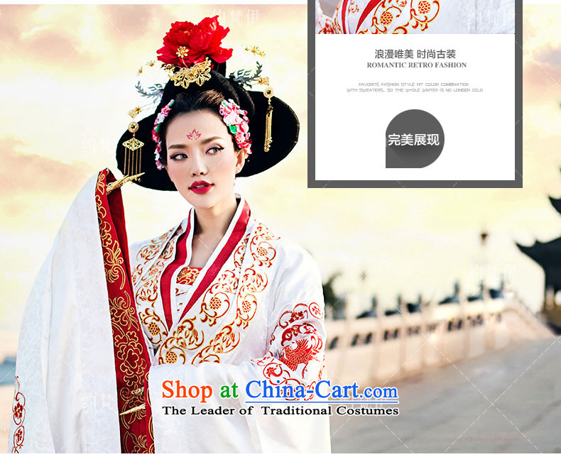 Time Syrian Fan Bing Bing ancient clothing with embroidered dragon embroidered on white Empress Wu Bong-hee-marriage solemnisation services with Queen's Wu dragon robe men tailored picture, prices, brand platters! The elections are supplied in the national character of distribution, so action, buy now enjoy more preferential! As soon as possible.