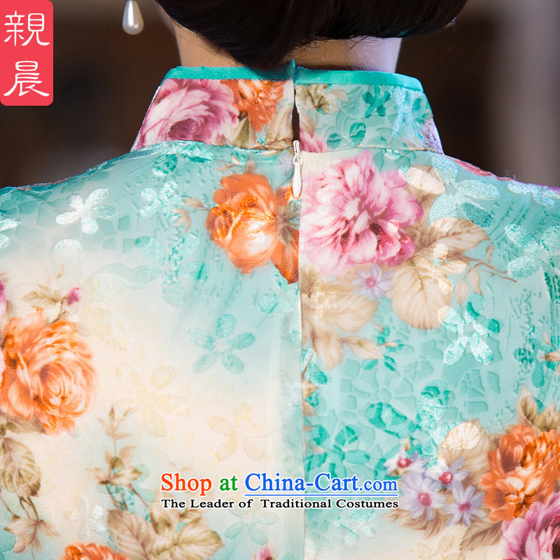 The wedding-dress Kim scouring pads cheongsam dress in the summer and autumn of 2015, with new moms older long green M, PRO-AM , , , shopping on the Internet