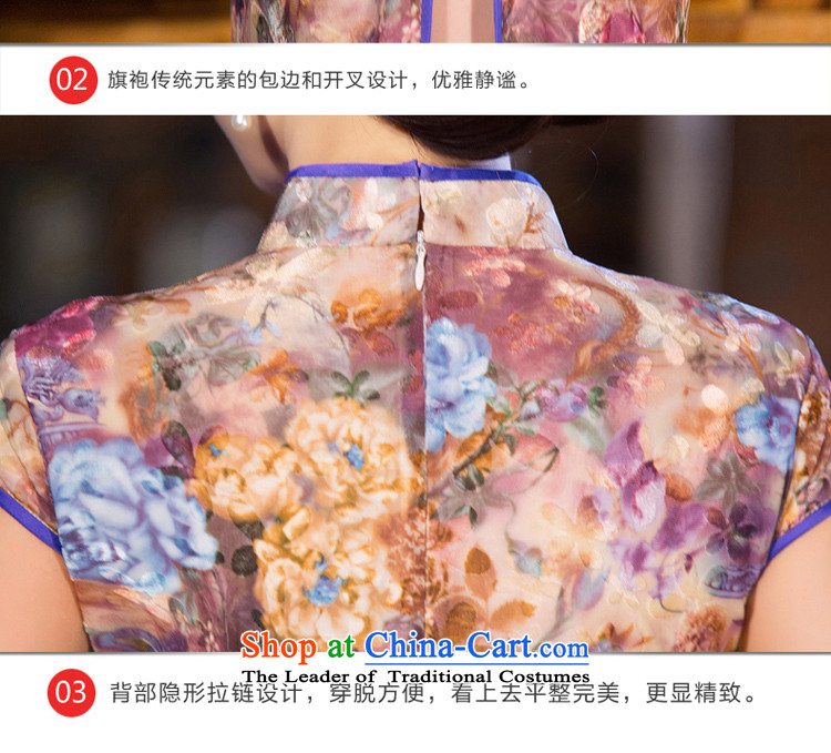 The new summer and fall of 2015 Kim scouring pads wedding-dress cheongsam dress girl mothers in the long purple M pictures, older price, brand platters! The elections are supplied in the national character of distribution, so action, buy now enjoy more preferential! As soon as possible.