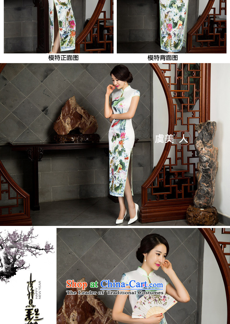 The five senses Figure Boxed new upscale autumn day banquet long qipao silk dress dresses Chinese style qipao picture color photo of female XXL, prices, brand platters! The elections are supplied in the national character of distribution, so action, buy now enjoy more preferential! As soon as possible.