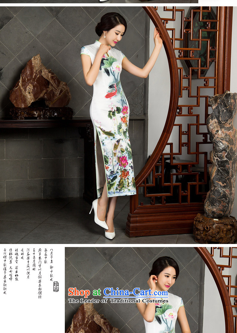 The five senses Figure Boxed new upscale autumn day banquet long qipao silk dress dresses Chinese style qipao picture color photo of female XXL, prices, brand platters! The elections are supplied in the national character of distribution, so action, buy now enjoy more preferential! As soon as possible.
