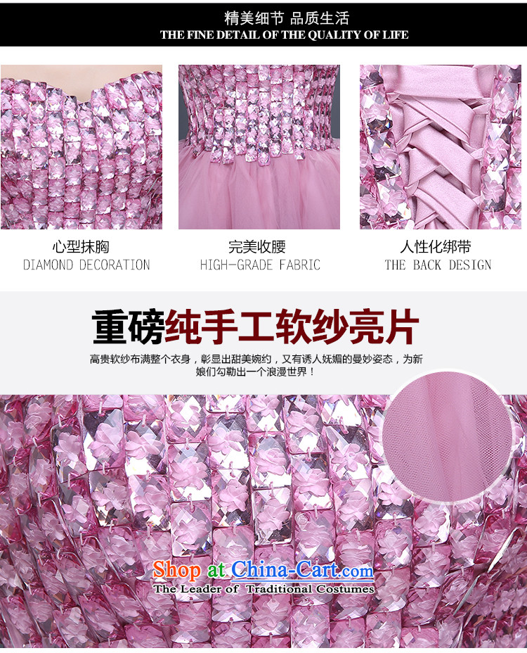 The Syrian brides bows service time stylish wedding dress drill banquet moderator show the small dining dress short skirt for women autumn pink M picture, prices, brand platters! The elections are supplied in the national character of distribution, so action, buy now enjoy more preferential! As soon as possible.