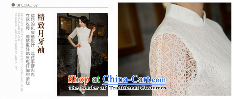 Yuan of Ms. Lam 2015 qipao white in autumn long retro look elegant qipao lace skirt new long cheongsam dress M12028 White M picture, prices, brand platters! The elections are supplied in the national character of distribution, so action, buy now enjoy more preferential! As soon as possible.