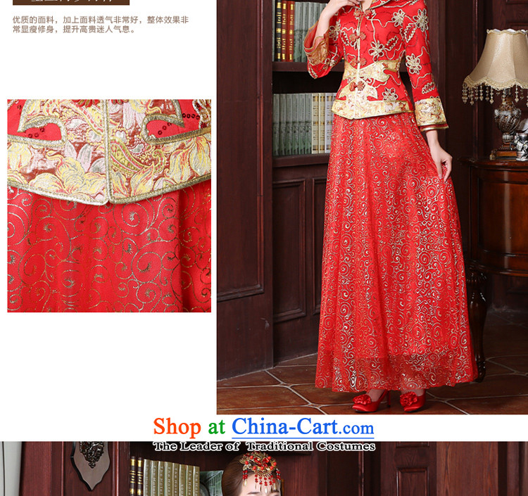 Wedding dresses brides with marriage new bows services 2015 Long improved Chinese wedding gown Red 9 Cuff L picture, prices, brand platters! The elections are supplied in the national character of distribution, so action, buy now enjoy more preferential! As soon as possible.