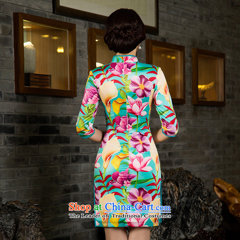 Embroidered bride 2015 summer is by no means new retro Sau San girls daily short of qipao improved short skirt) 11029 M suzhou embroidery brides, shipment has been pressed shopping on the Internet
