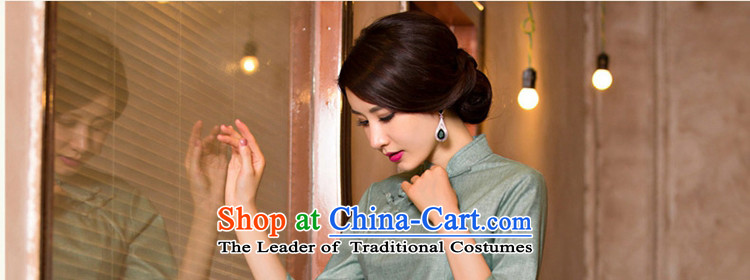Yuan of humorous 2015. Long cheongsam dress new retro improved national wind load autumn qipao linen dresses M120081 stylish long cheongsam picture color M brand, prices, picture platters! The elections are supplied in the national character of distribution, so action, buy now enjoy more preferential! As soon as possible.